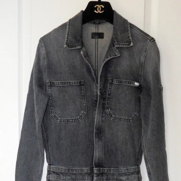 MOTHER DENIM The Half Spring Take Off Ankle Jumpsuit in Stitching In The Dark XS - Picture 2 of 6
